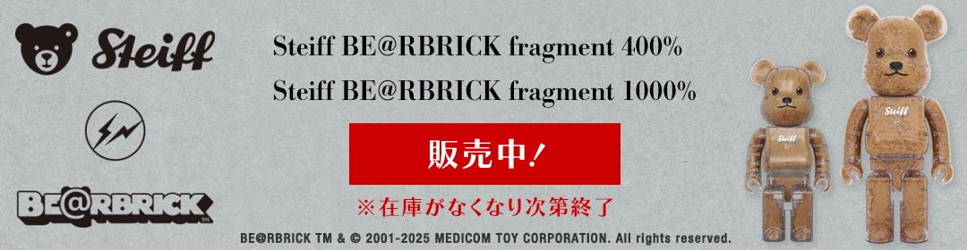 Steiff BE@RBRICK fragmentdesign 400%、Steiff BE@RBRICK fragmentdesign 1000%