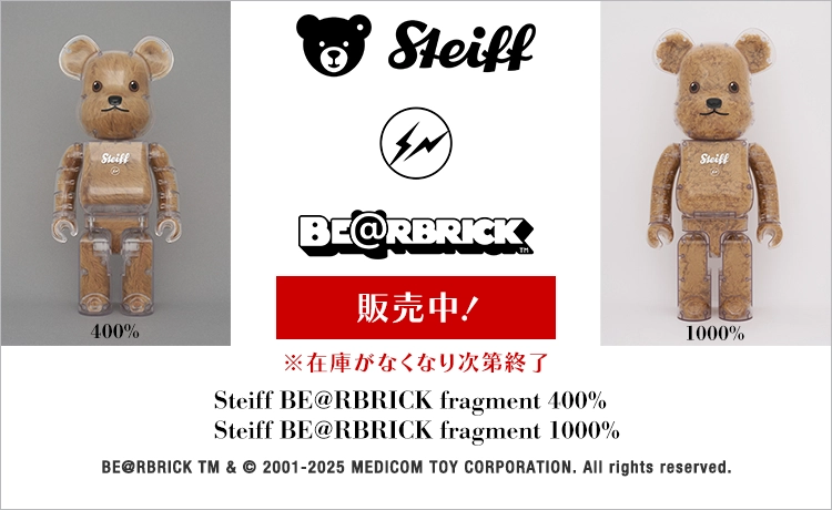 Steiff BE@RBRICK fragmentdesign 400%、Steiff BE@RBRICK fragmentdesign 1000%